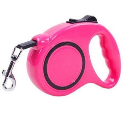 (진분홍색) 반려동물 자동 리드줄/산책 안전 리트랙터 가슴줄