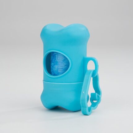 (파란색)배변봉투 뼈다귀형 휴대용 디스펜서 / 위생 비닐 봉지 케이스 풉백(복사)